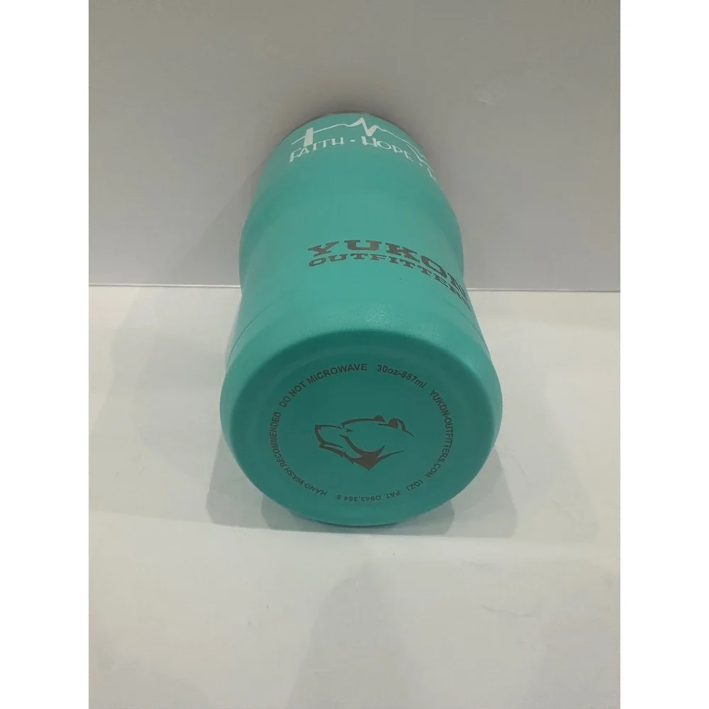 Yukon Outfitters 30oz Tumbler Teal Faith Hope Love Stainless Steel Travel Mug